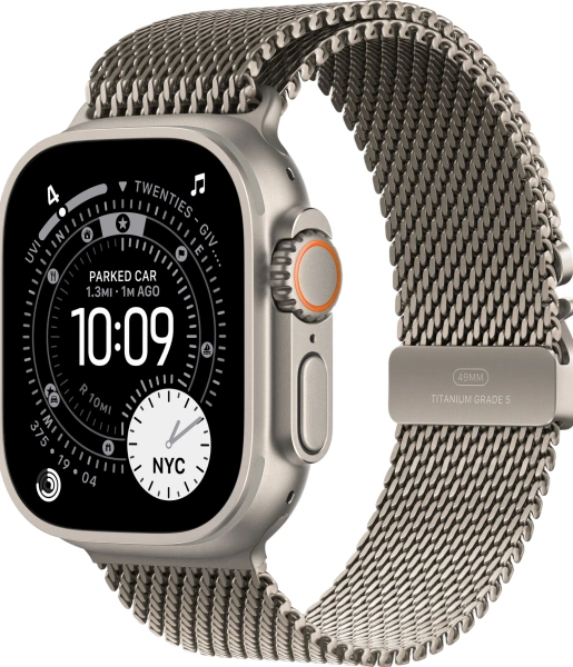 Apple Watch Ultra 3 Natural Titanium Milanese Loop (M)