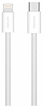 Кабель Type-C/Lightning Xiaomi (Mi) SOLOVE 100 см 20W PD 3А , высокопрочная ABS+ оплетка (DW6) Grey