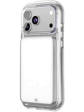 Чехол защитный VLP Bubble Case с MagSafe для iPhone 17 Pro, белый